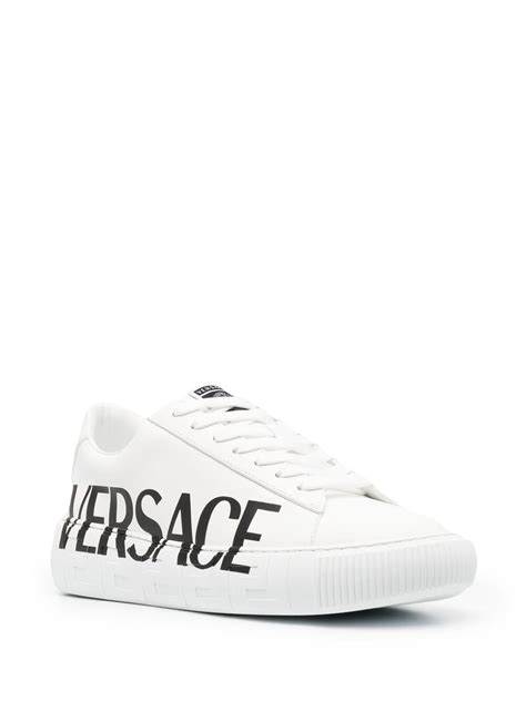 versace canvas low-top logo sneakers